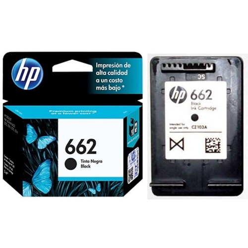 CARTUCHO DE TINTA HP 662 PRETO